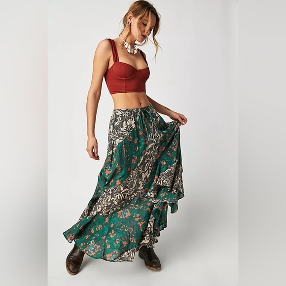 Jackie Maxi Skirt - Charcoal ~ Free People Small - Picture 10 of 16